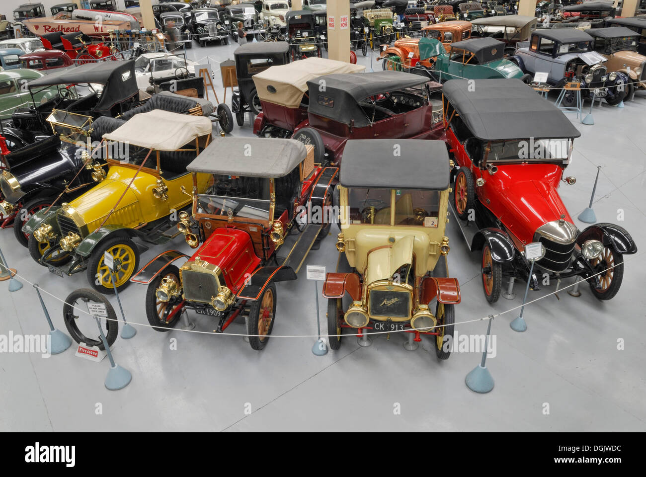 Quattro auto d'epoca, da sinistra a destra, FN Oldtimer, costruito nel 1914, Clemente Talbot Roadster, costruito nel 1909, Austin Doctor's Coupe Foto Stock