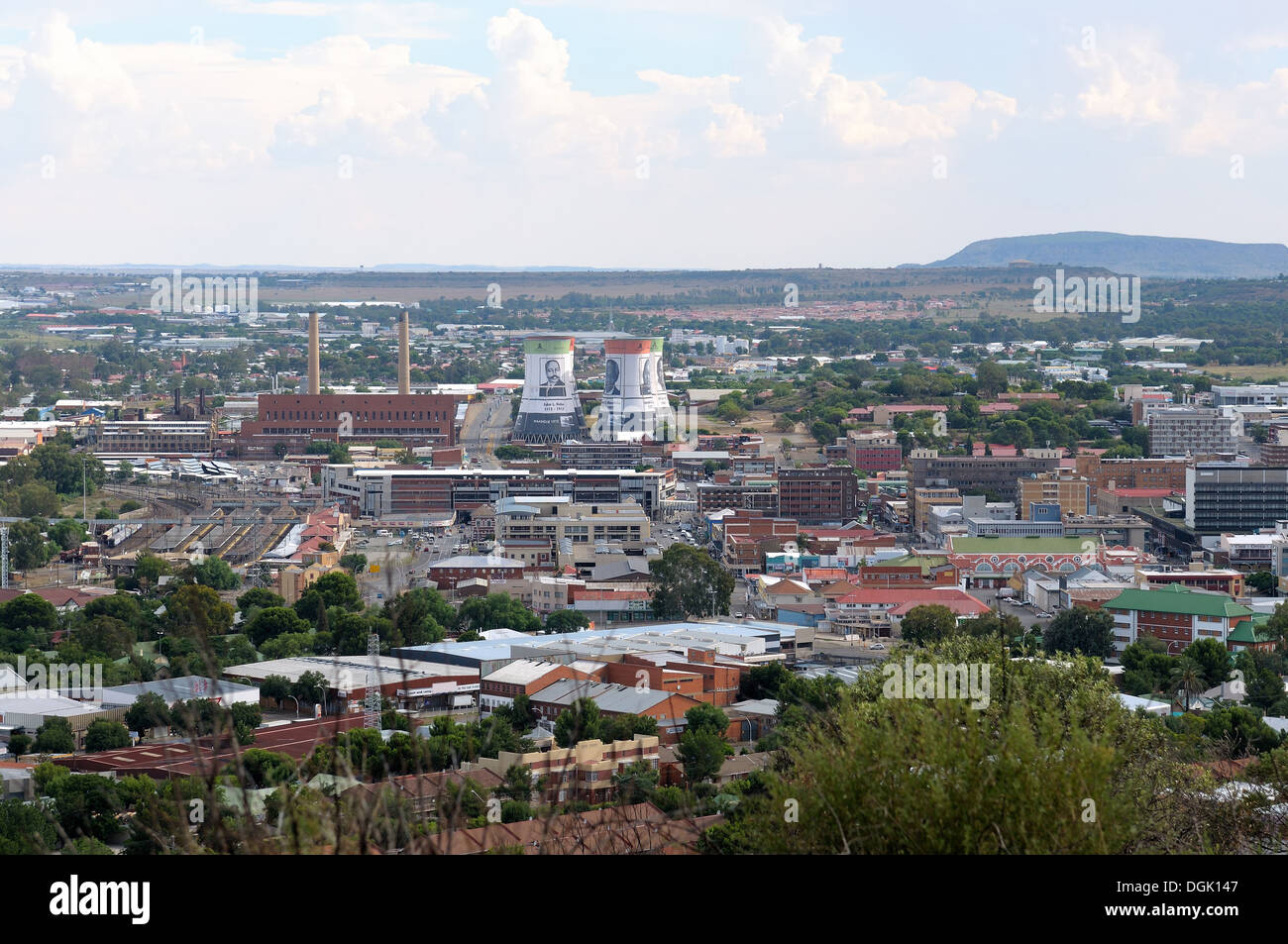 Parte del centro città di Bloemfontein in Sud Africa Foto Stock