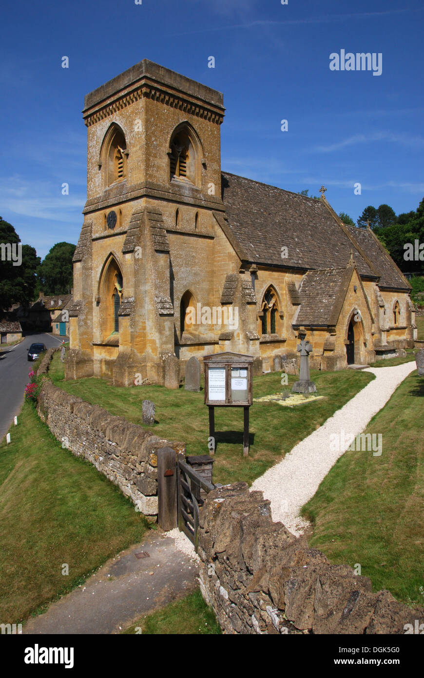 San Barnaba chiesa in Snowshill, un incantevole Cotswolds village nel GLOUCESTERSHIRE REGNO UNITO Foto Stock