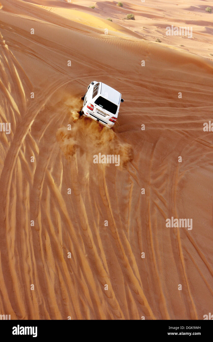 Traversata delle Dune nel deserto di Dubai. Foto Stock