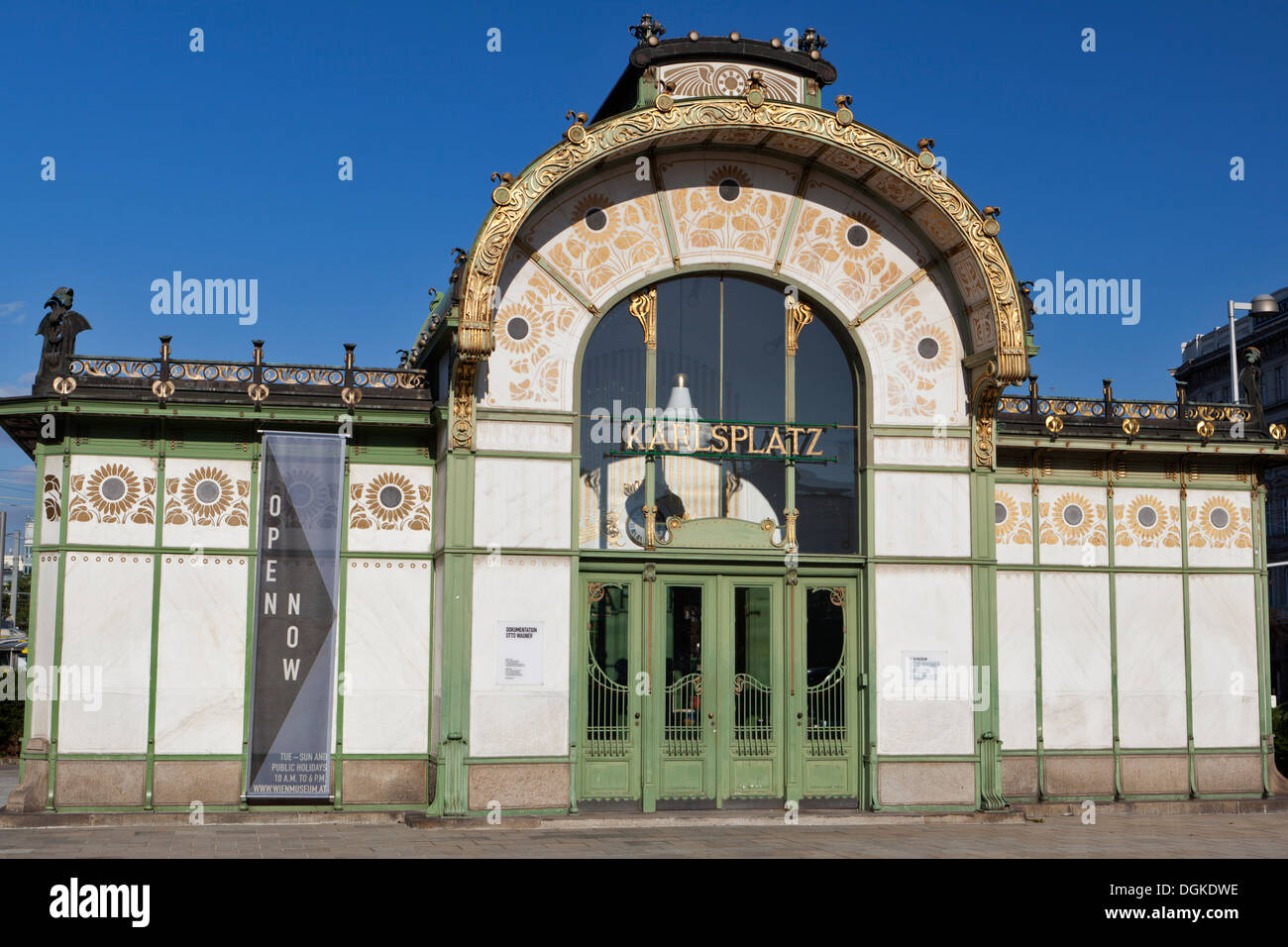 Karlsplatz Metropolitan Pavilion stazione ferroviaria di Vienna. Foto Stock