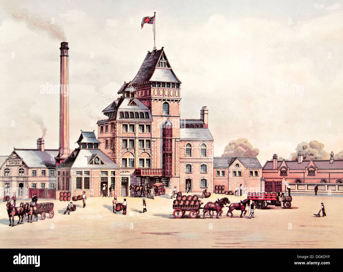 Gancio Norton Brewery in Oxfordshire, Inghilterra. Fondata nel 1849 e uno degli ultimi birrerie vittoriano rimanenti nel Regno Unito. Foto Stock