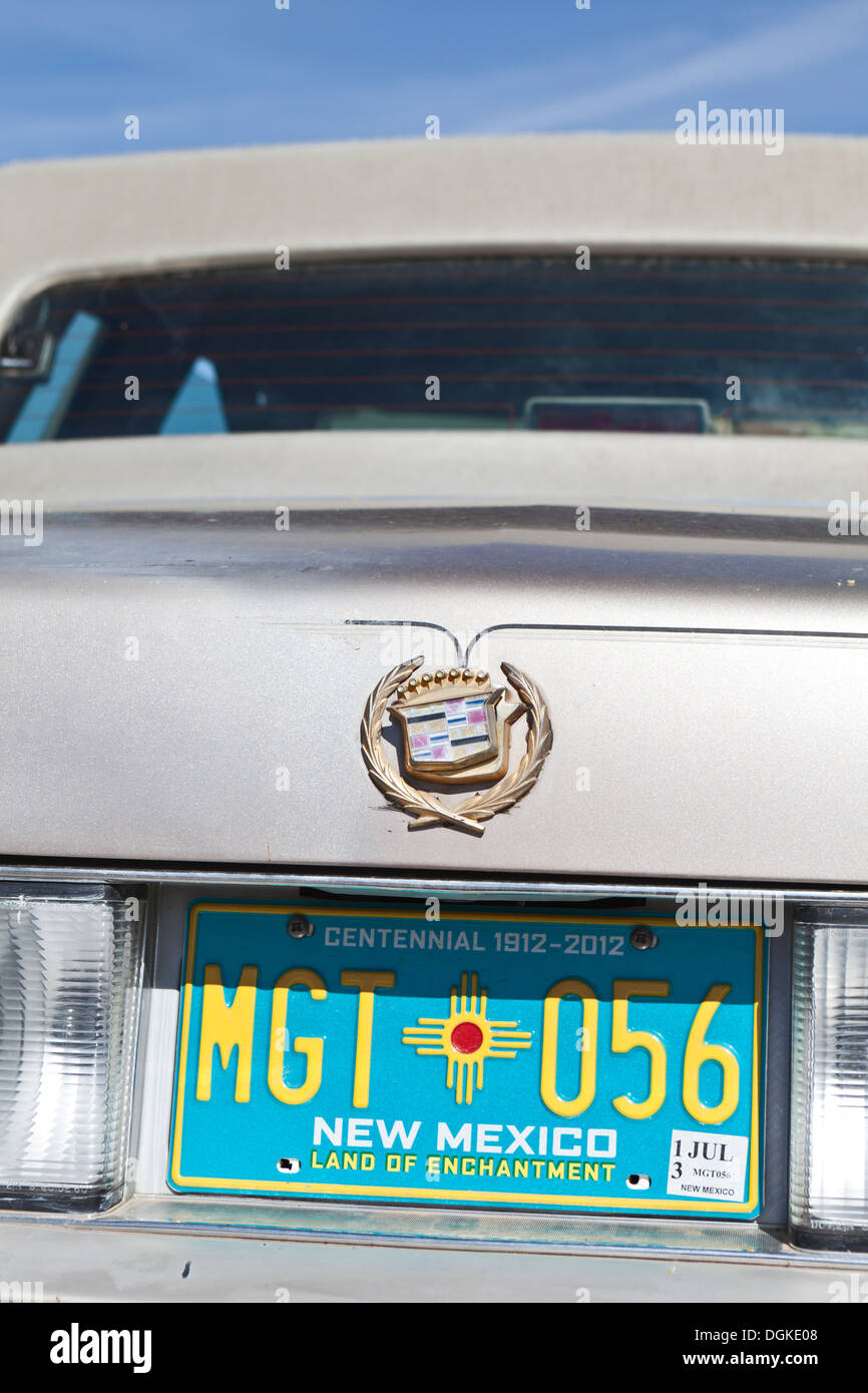Classic cadillac auto con Nuovo Messico targhe. Foto Stock