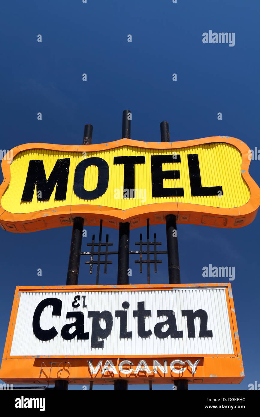Vintage motel accedi Gallup nel New Mexico. Foto Stock