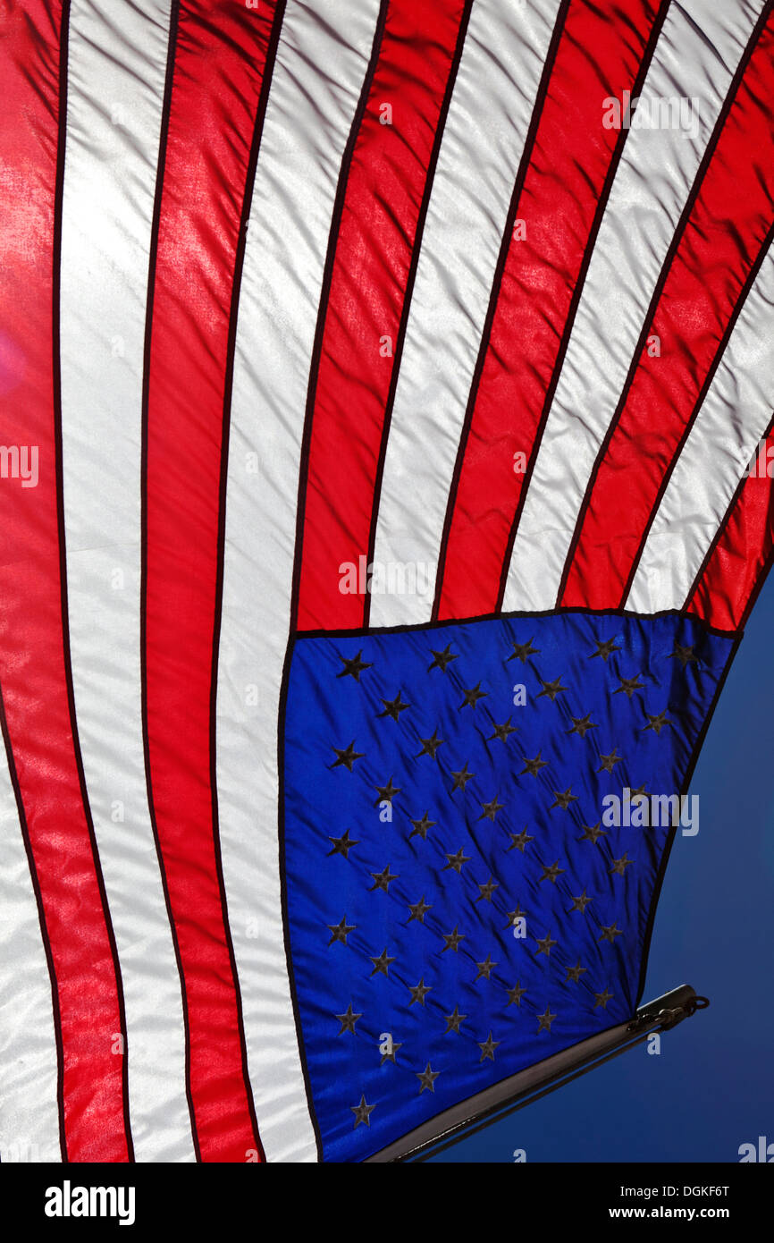 Vecchia Gloria bandiera americana. Foto Stock