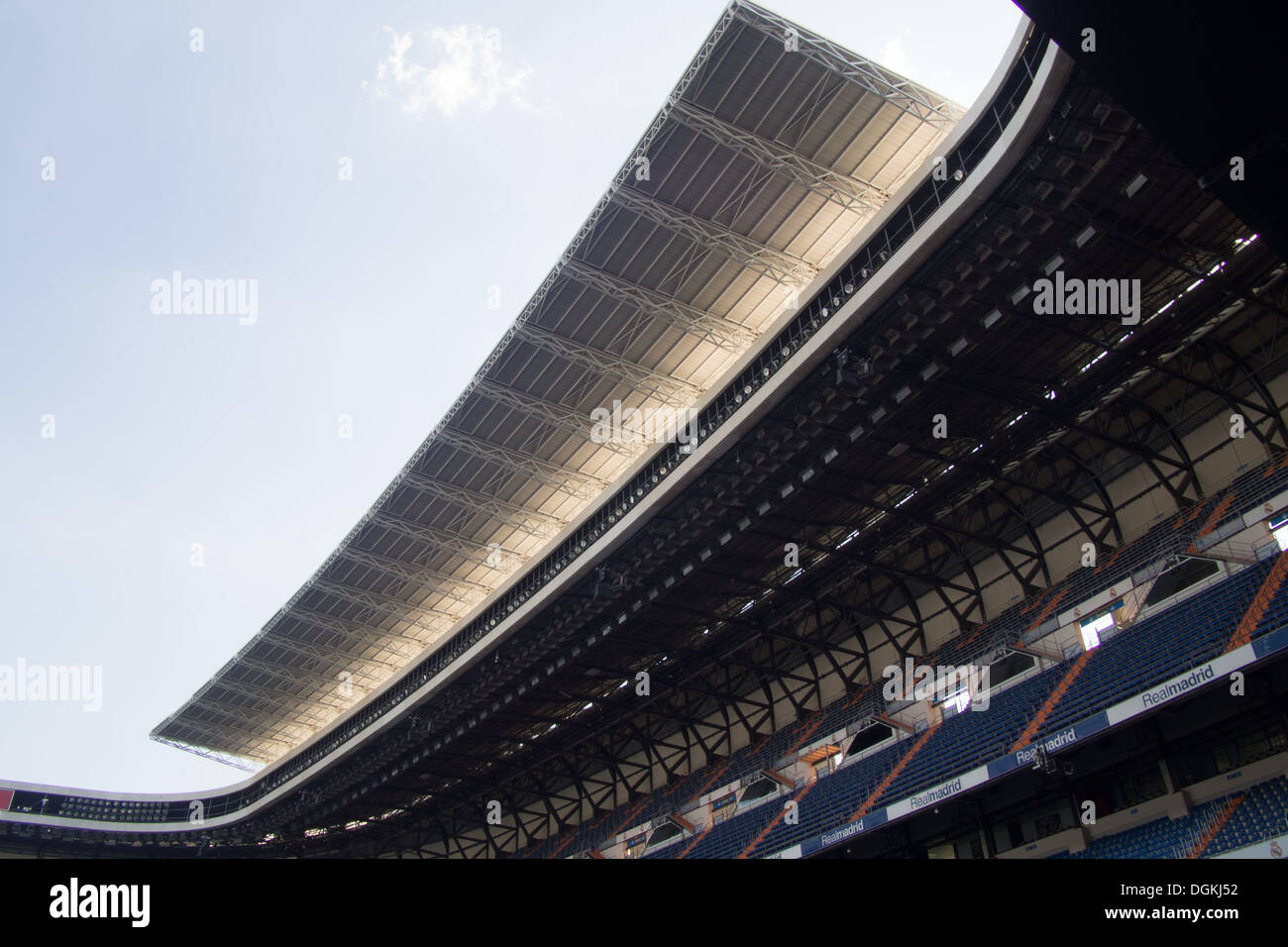 Real Madrid Football Stadium, Madrid, capitale della Spagna Foto Stock