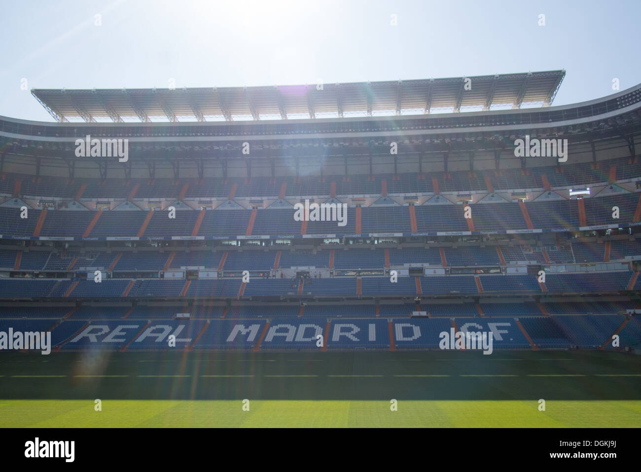 Real Madrid Football Stadium, Madrid, capitale della Spagna. (Santiago Bernabeu Stadium) Foto Stock