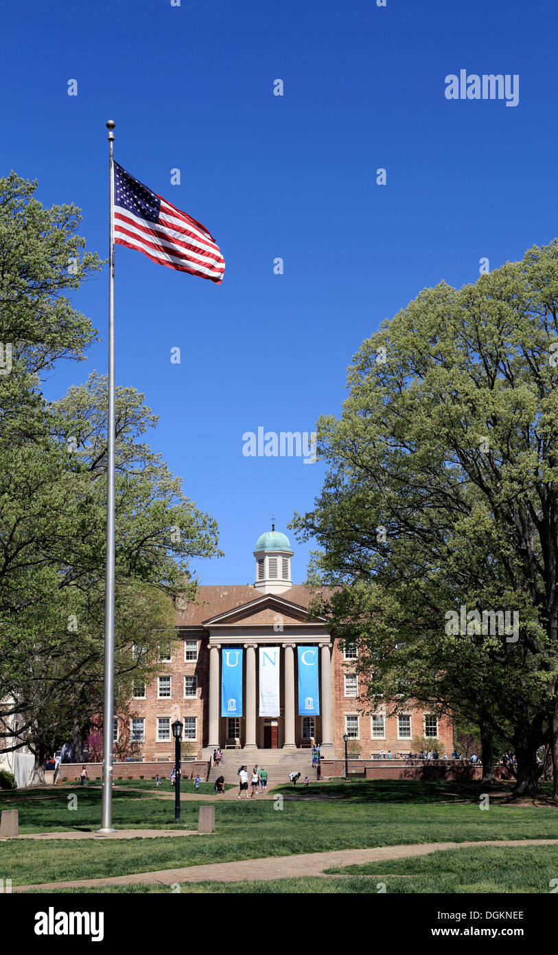 Università della North Carolina a Chapel Hill, UNC campus. Edificio a sud. Foto Stock