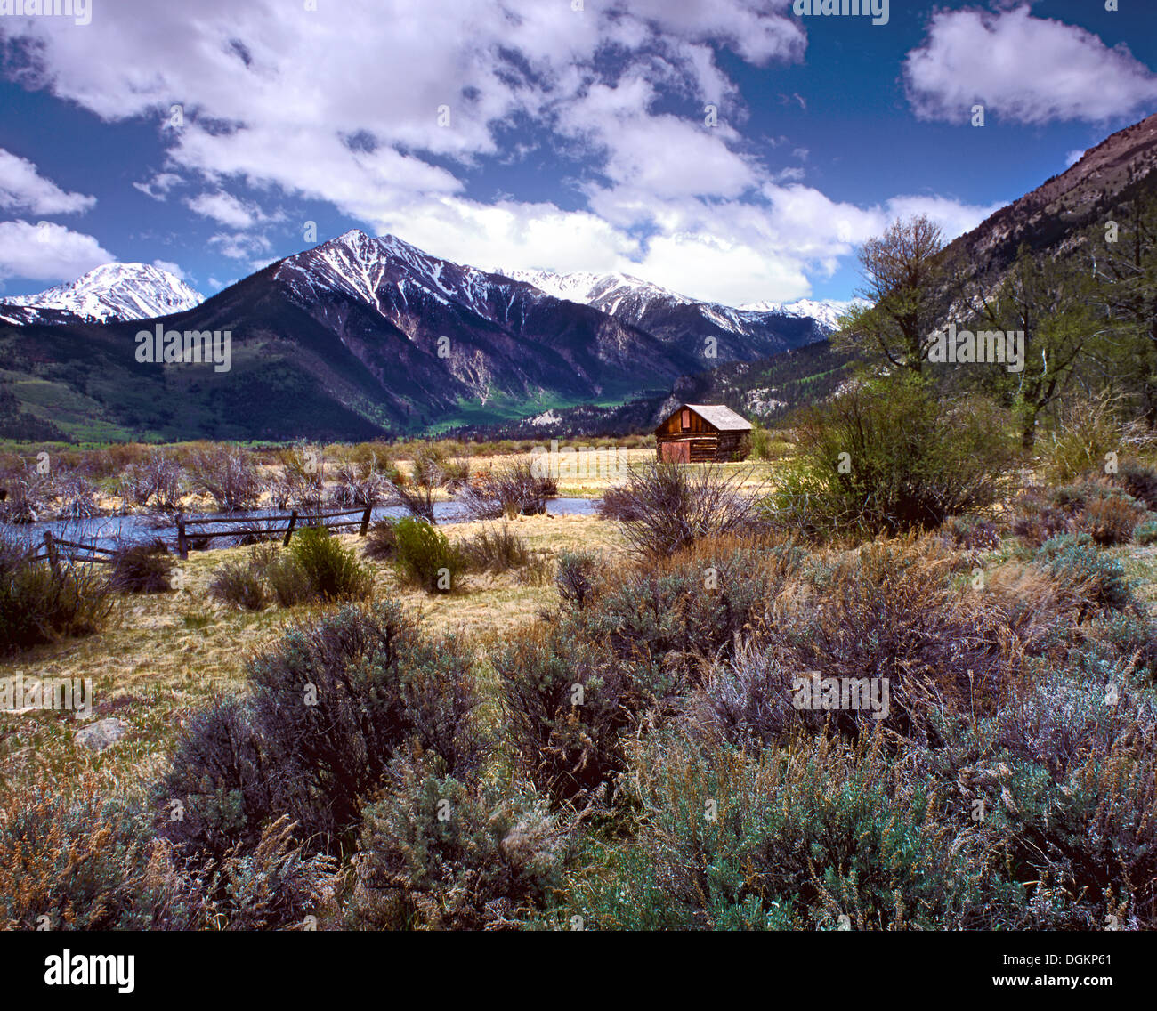Una vista del deserto in prossimità dei Laghi Gemelli in Colorado. Foto Stock