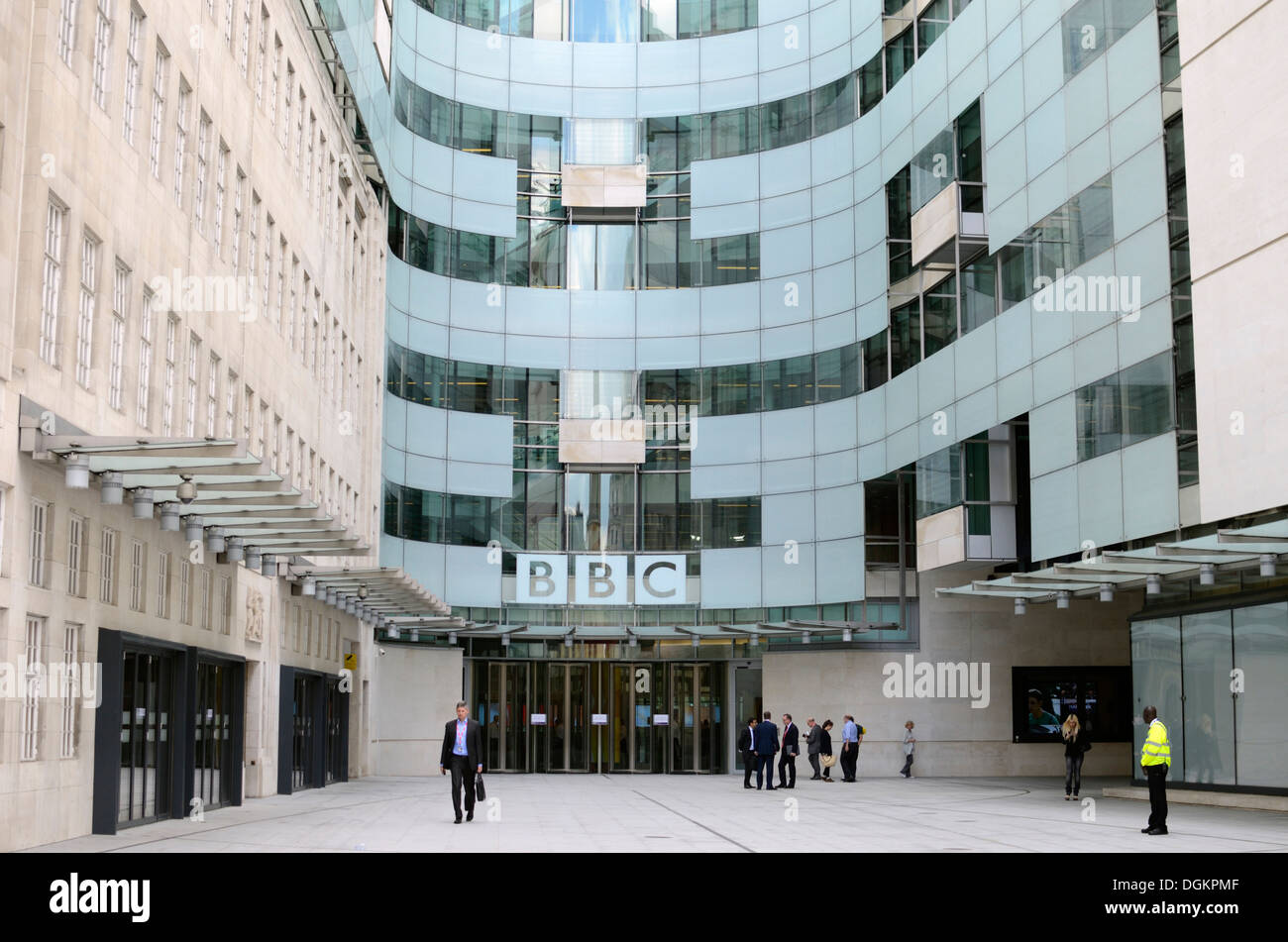 BBC Broadcasting House nuova ala est a Portland Place. Foto Stock
