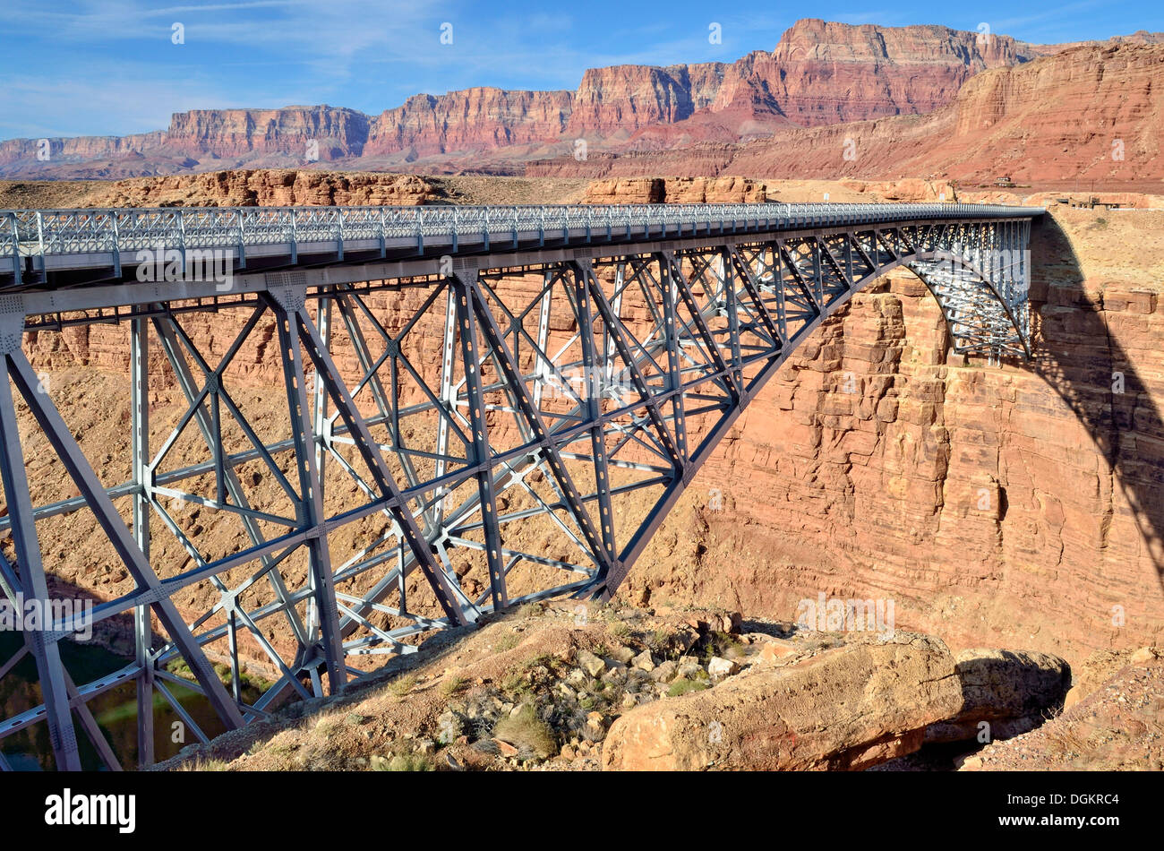 Navajo nuovo ponte sul fiume Colorado, 1995, Highway 89A, Marble Canyon, Arizona, Stati Uniti Foto Stock