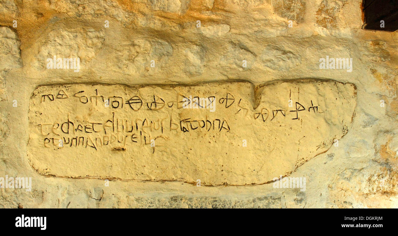 Più antico alfabeto croato, l'alfabeto glagolitico, Glagolitsa Foto Stock