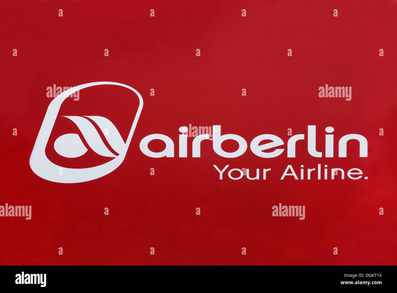 Il logo, Airberlin la vostra compagnia aerea, la compagnia aerea tedesca azienda Foto Stock