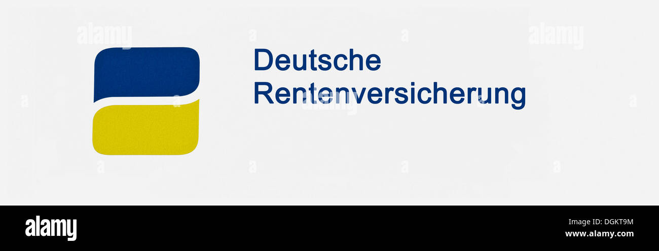 Deutsche Rentenversicherung, tedesco di assicurazione pensione, scritte con logo Foto Stock