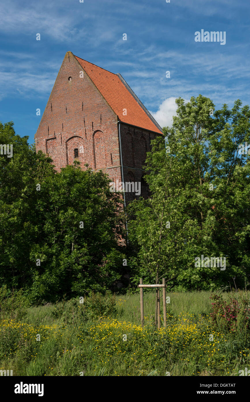 Campanile pendente di Suurhusen, libro Guinness dei primati, Hinte, Frisia orientale, Bassa Sassonia, PublicGround Foto Stock