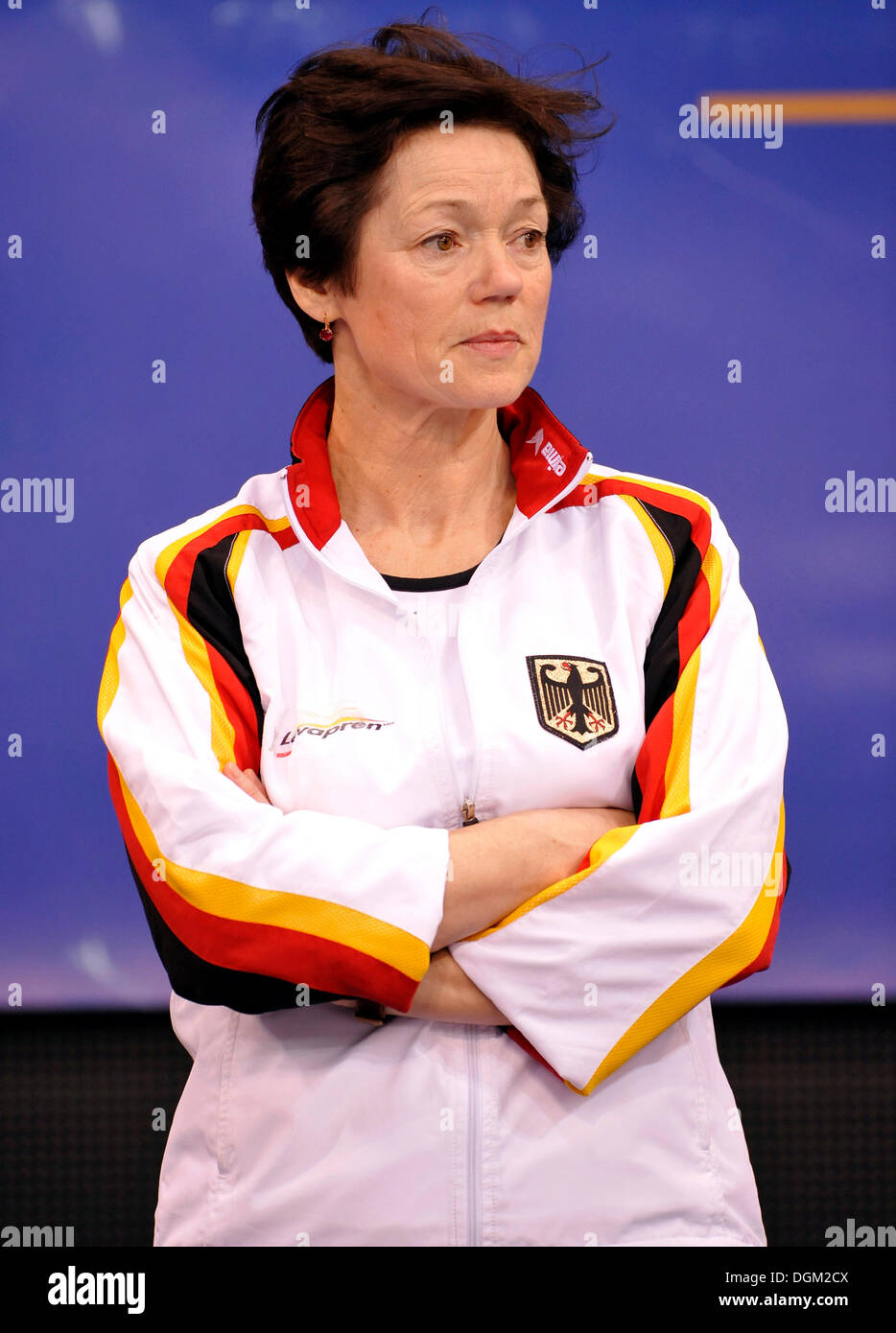 Tamara Khokhlova, pullman di Kim Bui, Germania, EnBW Gymnastics World Cup 2009, Porsche-Arena, Stoccarda, Baden-Wuerttemberg Foto Stock