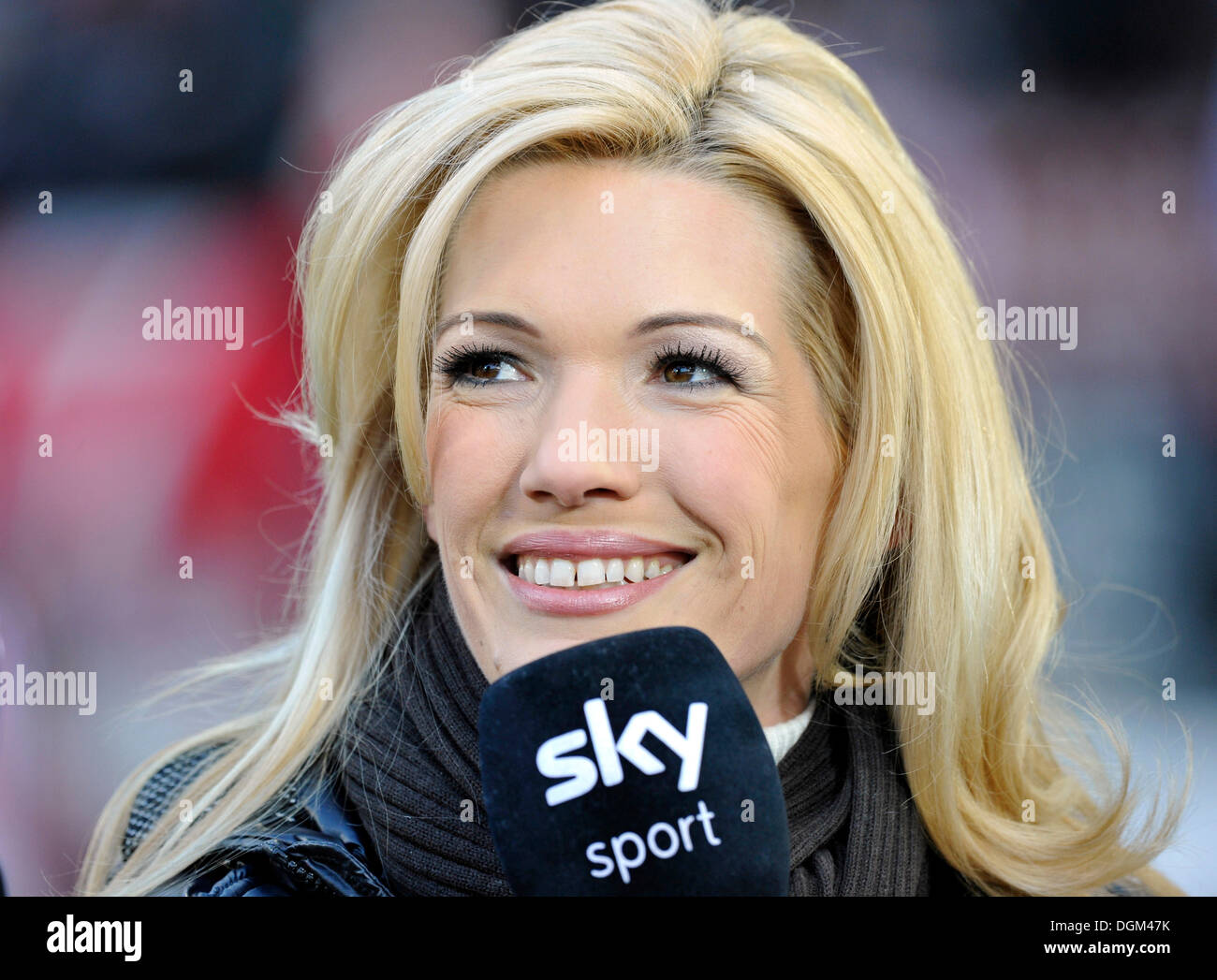 Presenter Jessica KASTROP, SKY TV Foto Stock