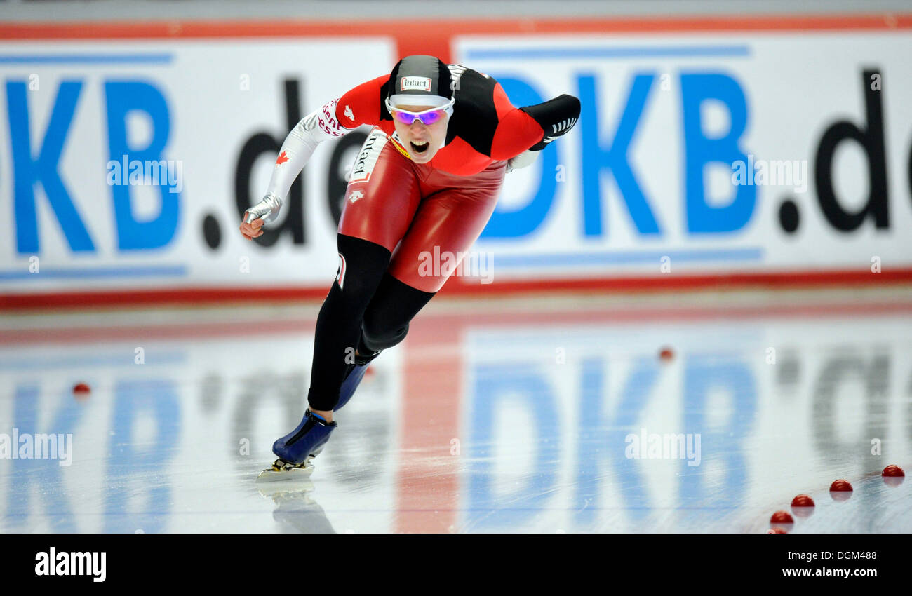 Christine Nesbitt, Canada, Essent ISU WORLD Speedskating Championships 2011, Inzell Skating Stadium, Alta Baviera Foto Stock