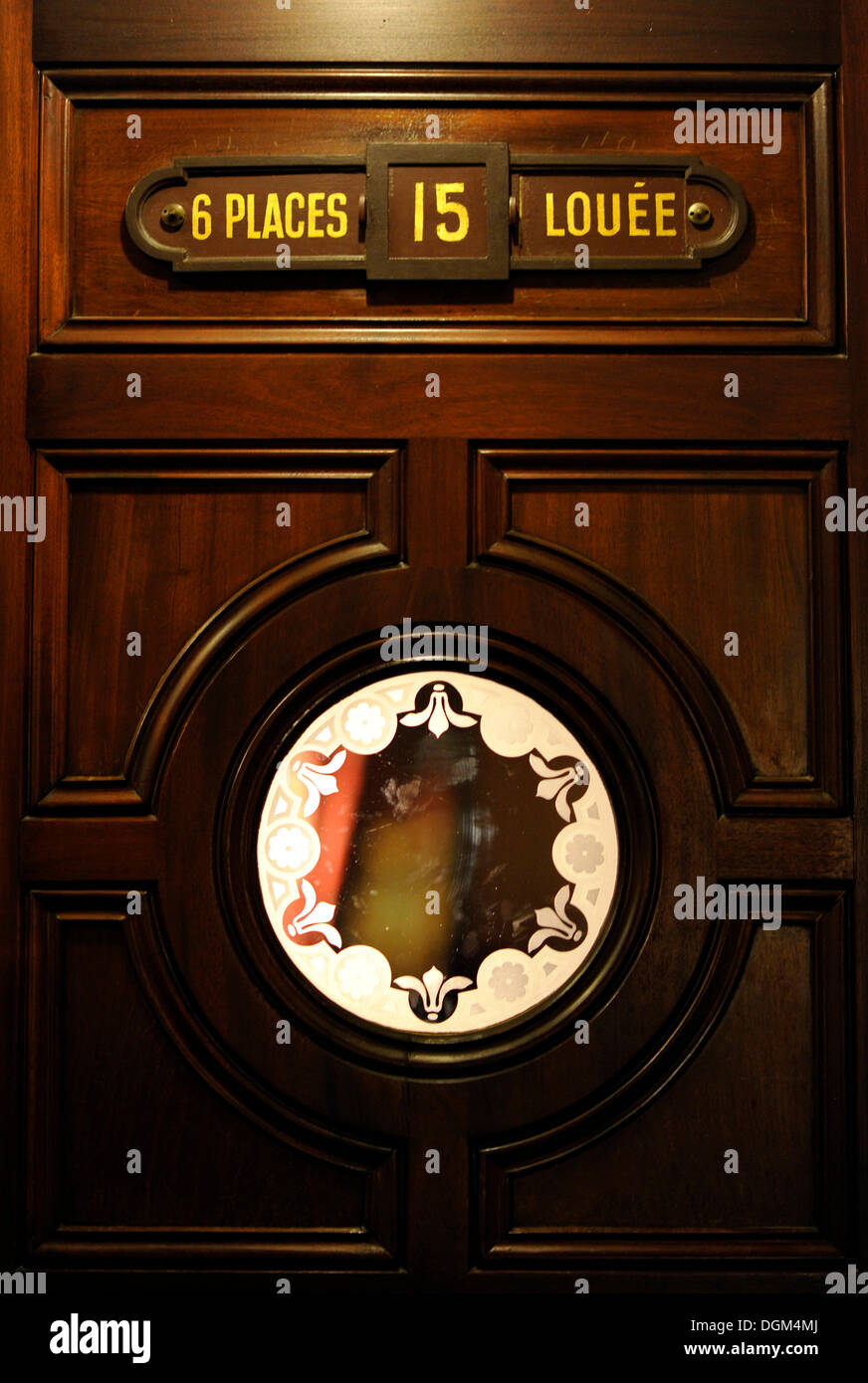 Ingresso di una scatola, Opéra Garnier Opera, Paris, Francia, Europa Foto Stock