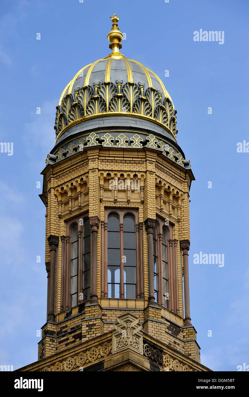 Torre, la Nuova Sinagoga, Oranienburger Strasse, Spandauer Vorstadt quartiere, quartiere Mitte di Berlino, PublicGround Foto Stock