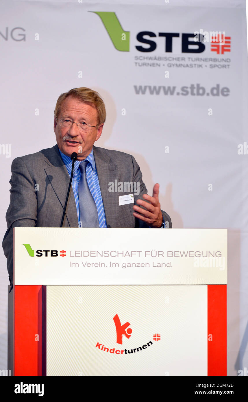 Wolfgang DREXLER SPD, Vice Presidente del Landtag Stuttgart, nuovo presidente STB, Sveva Associazione ginnastica Foto Stock