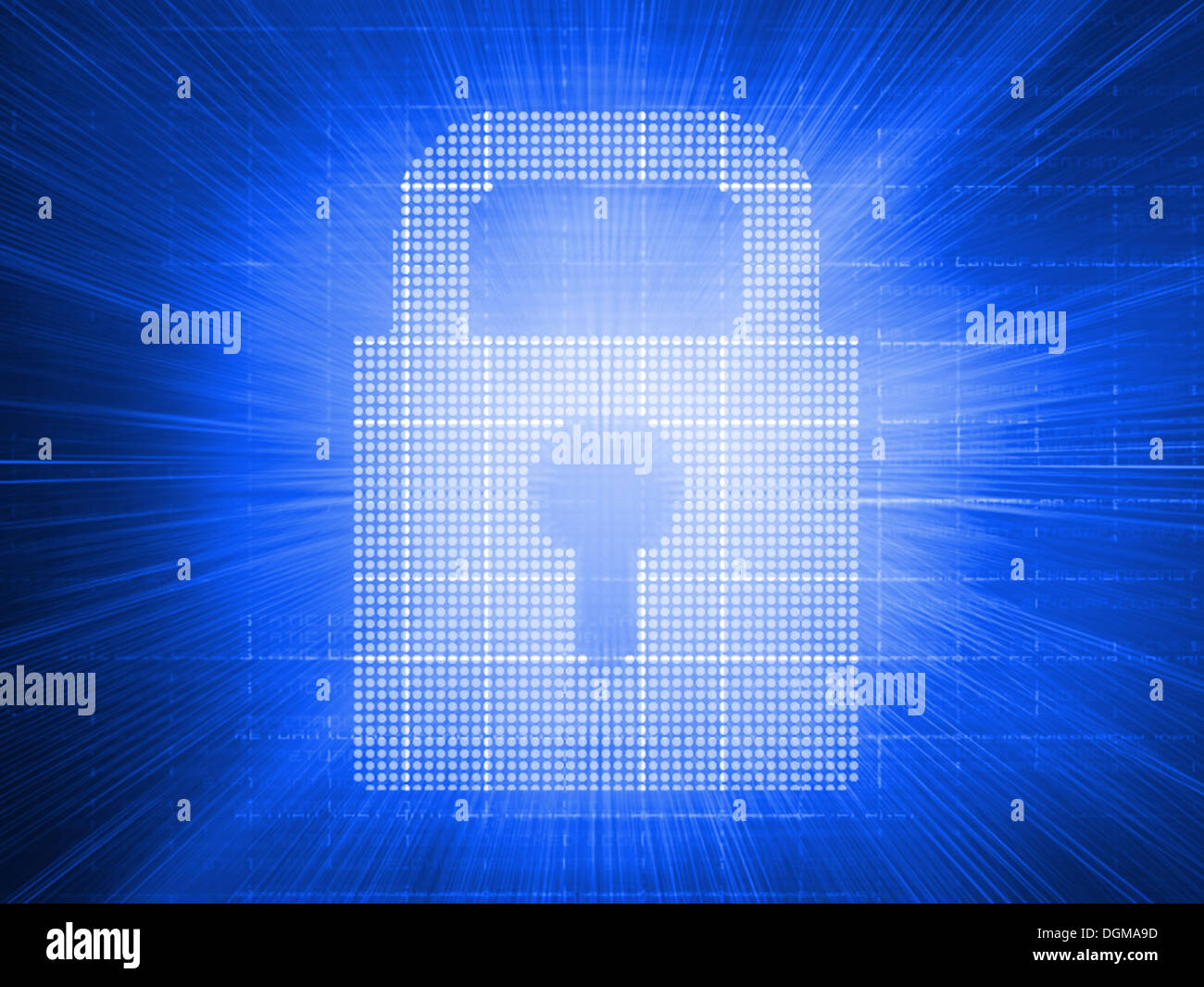 Generati digitalmente lucchetto Foto Stock