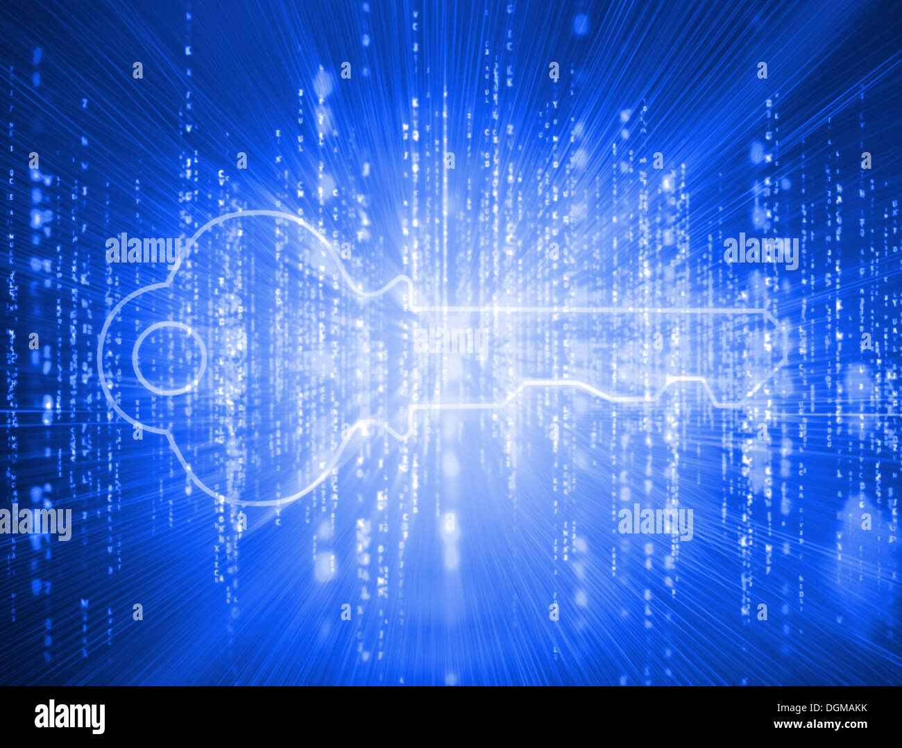 Generati digitalmente il tasto su matrix Foto Stock