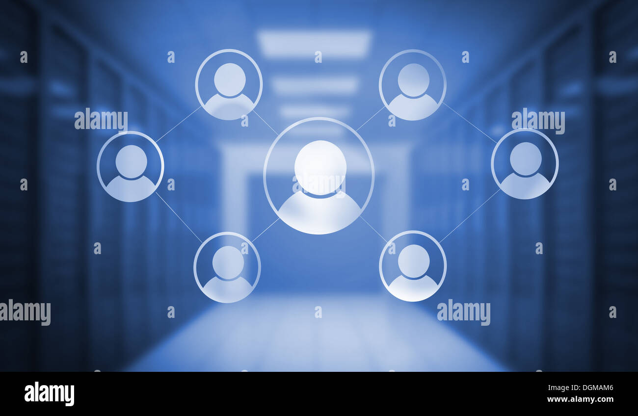 Generati digitalmente i social media le icone Foto Stock