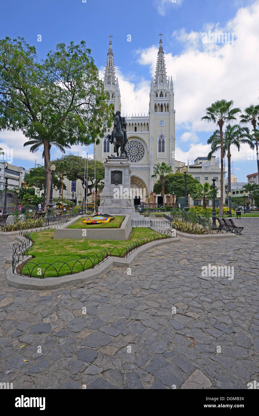 Parque Seminario, Parque Bolivar o Parque de las Iguana, Iguana Park, Guayaquil, Ecuador, Sud America Foto Stock