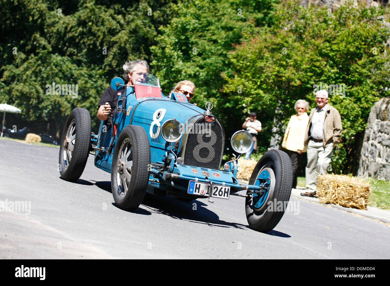 Bugatti 35 B, costruito nel 1926, Herkules Bergpreis 2009 rally di montagna, Kassel, Hesse Foto Stock