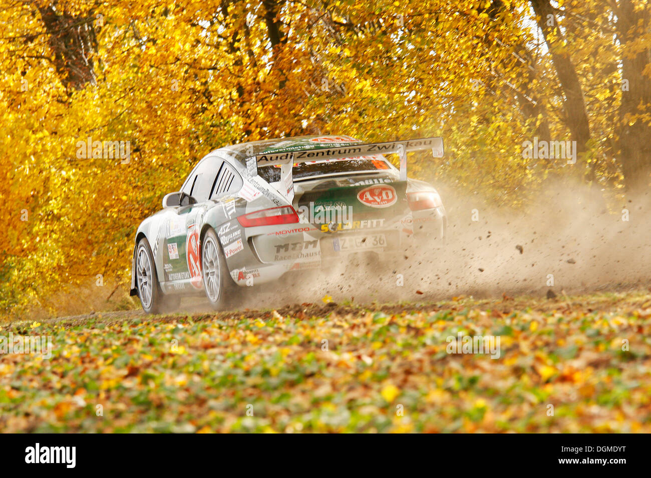 Porsche 996 911 GT3 RS, Rallye Stehr Rallyesprint 2010, Hesse Foto Stock