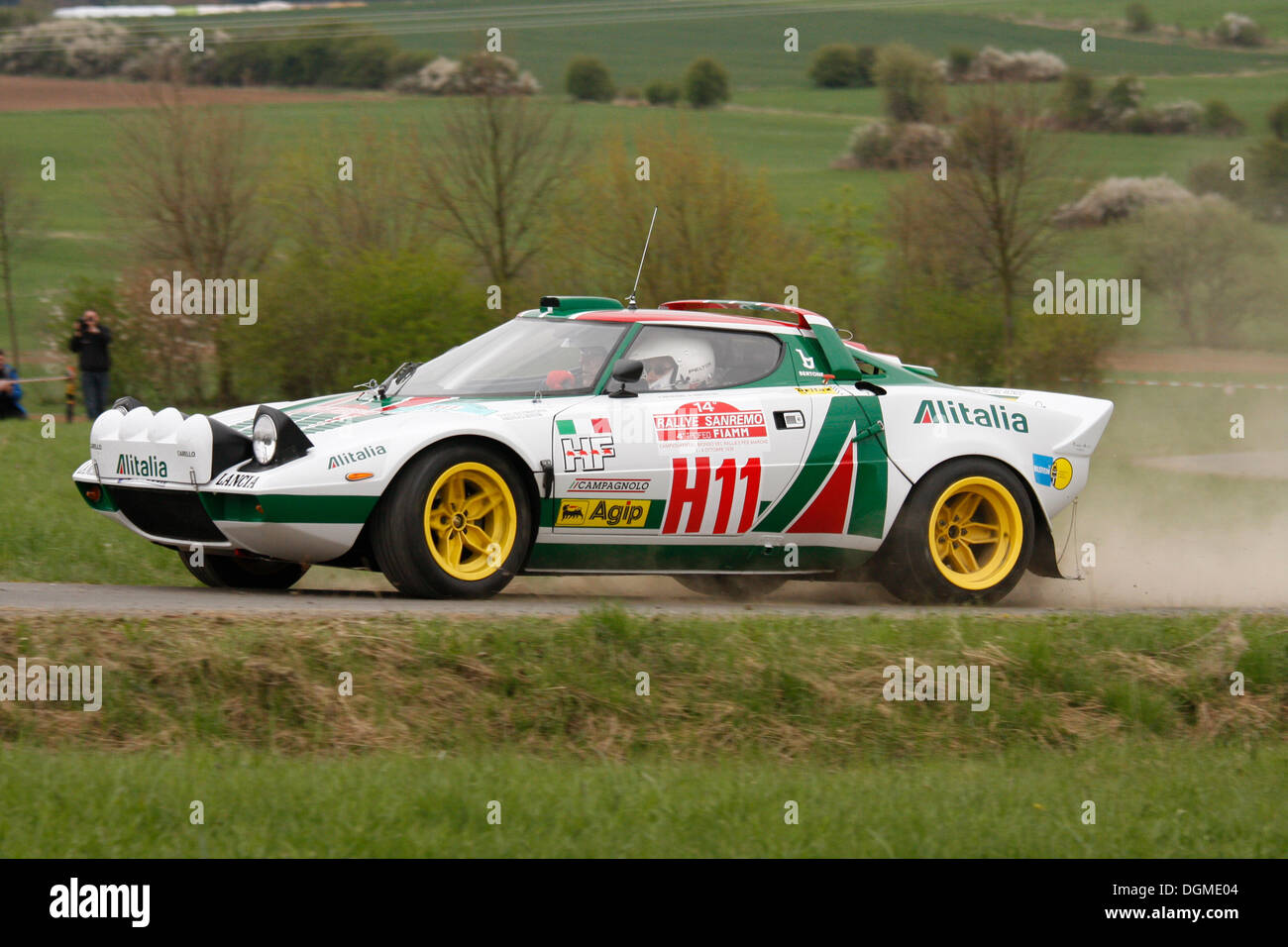Lancia Stratos, costruito nel 1976, leggendaria vettura da rally durante il tedesco Rally Championship, Rallye Vogelsberg 2011, Hesse Foto Stock