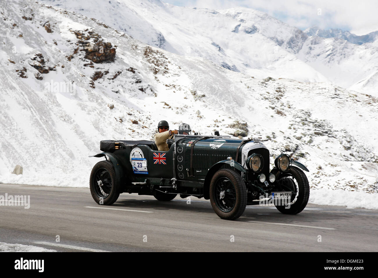 Bentley Le Mans 4.5, costruito nel 1929, International Grossglockner Grand Prix 2012, classic car rally di montagna Foto Stock