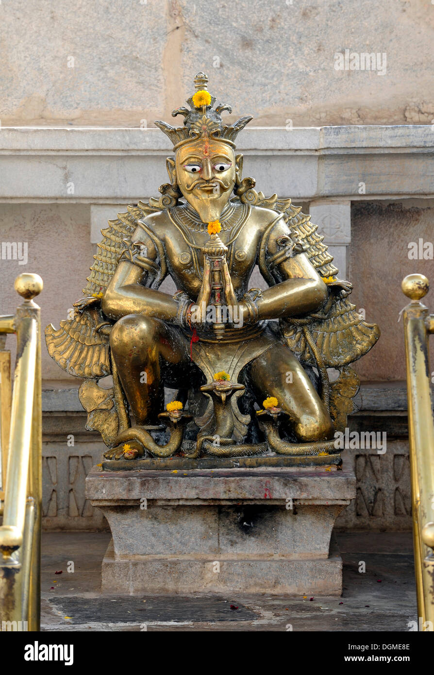 Statua della divinità Indù Vishnu, Jagdish Temple, Udaipur, Rajasthan, Nord India, India, Asia del Sud, Asia Foto Stock