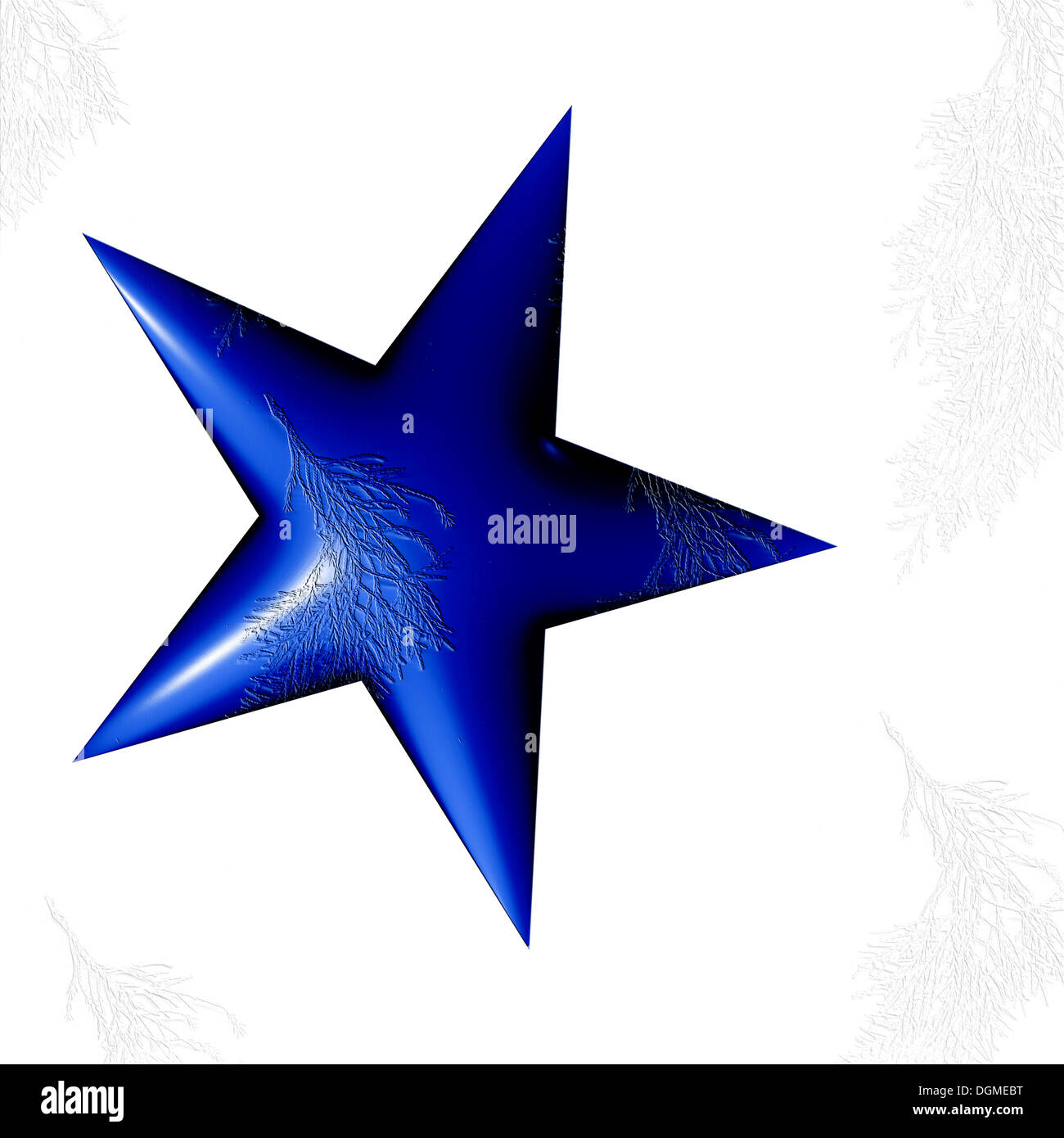 Natale blue star Foto Stock