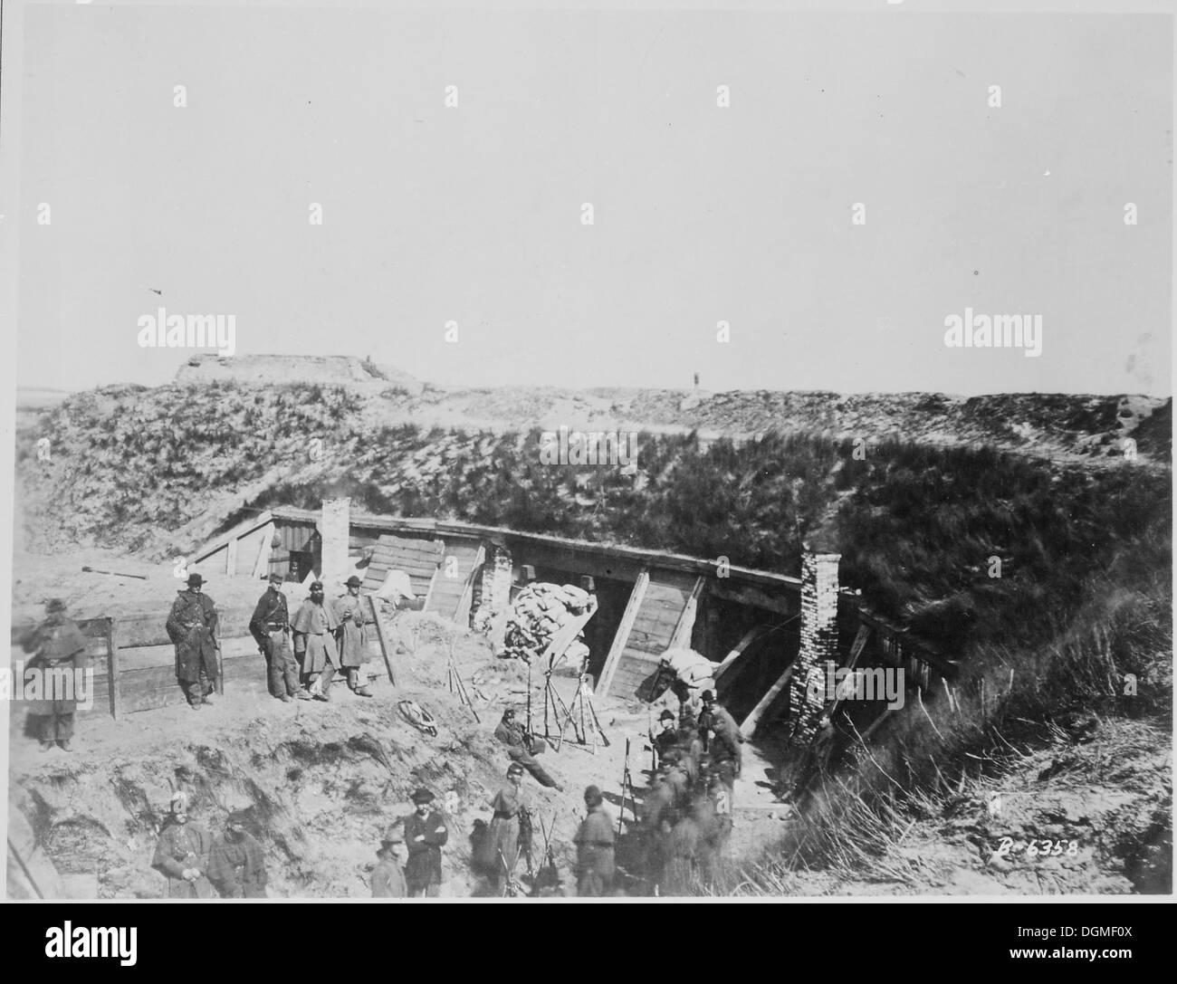 Il Pulpit, situato a Fort Fisher, Carolina del Nord, è una caratteristica importante del sito, offre vedute dell'area circostante e funge da punto di interesse storico per la storia della guerra civile della regione. Foto Stock