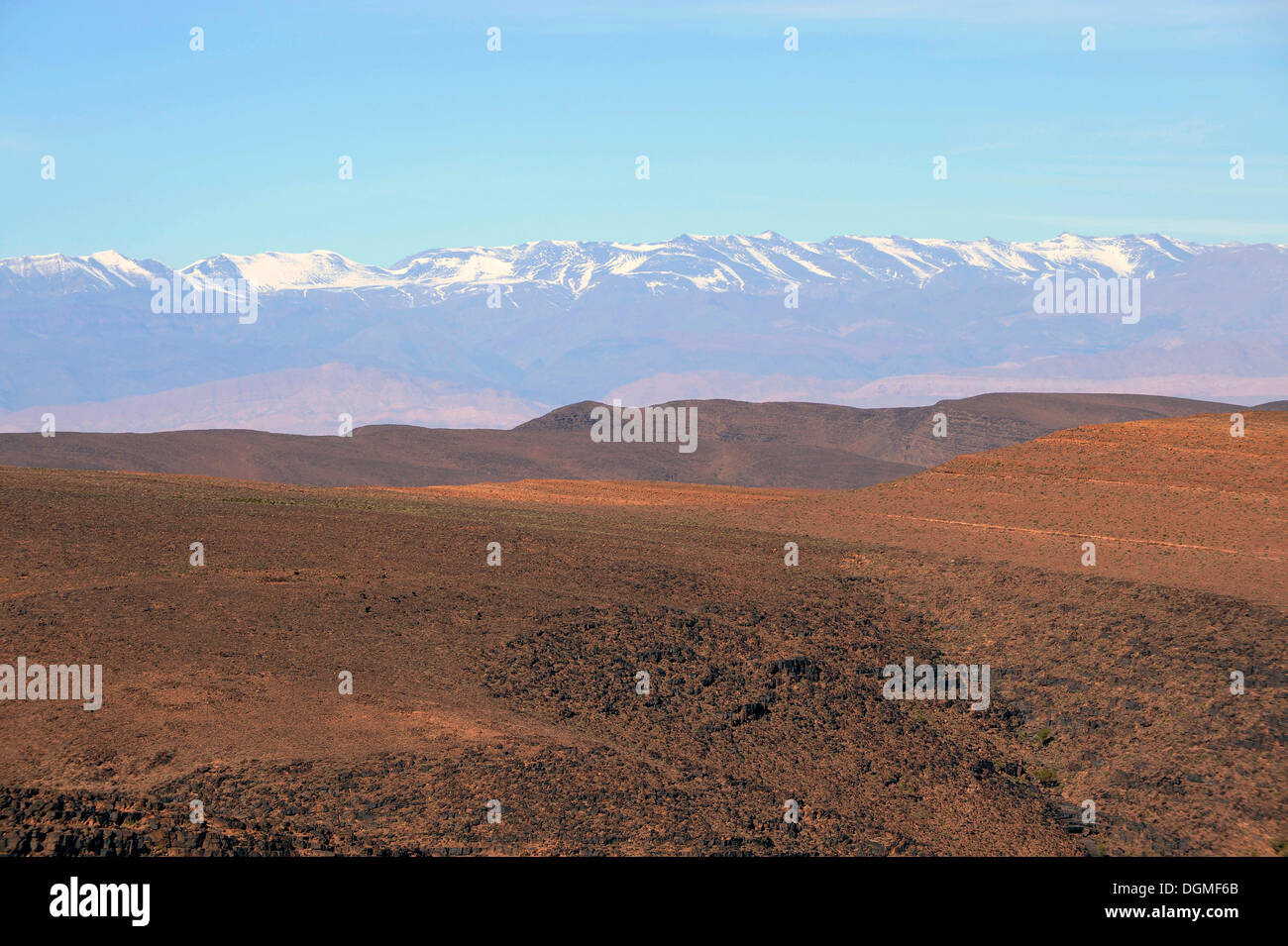 Paesaggio di montagna, Atlante, sud del Marocco, Marocco, Maghreb, Africa Settentrionale, Africa Foto Stock