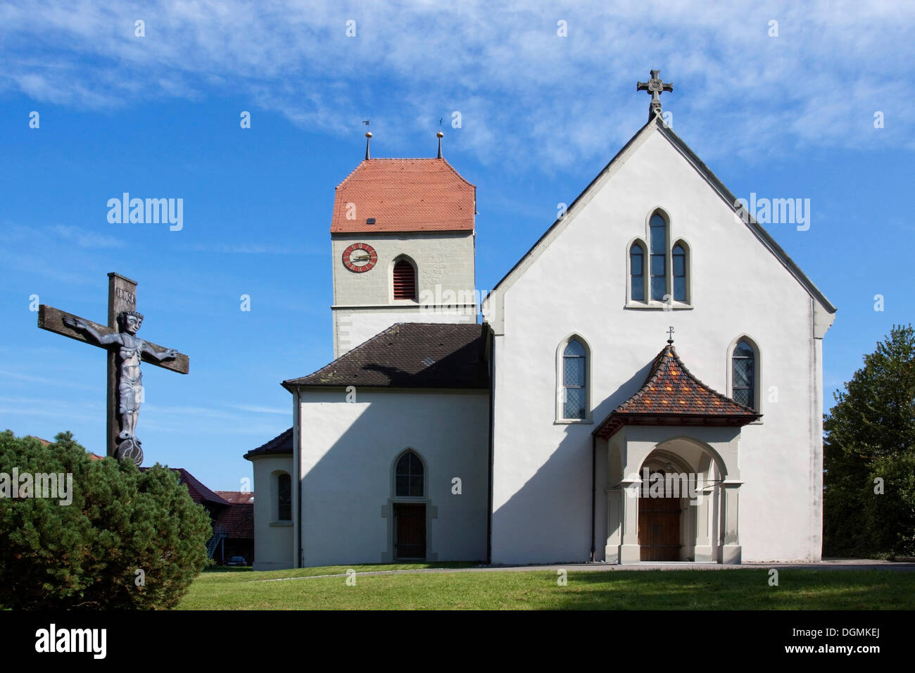 Chiesa Parrocchiale di San Pietro e Paolo in Bodman, Lago di Costanza, Baden-Wuerttemberg Foto Stock