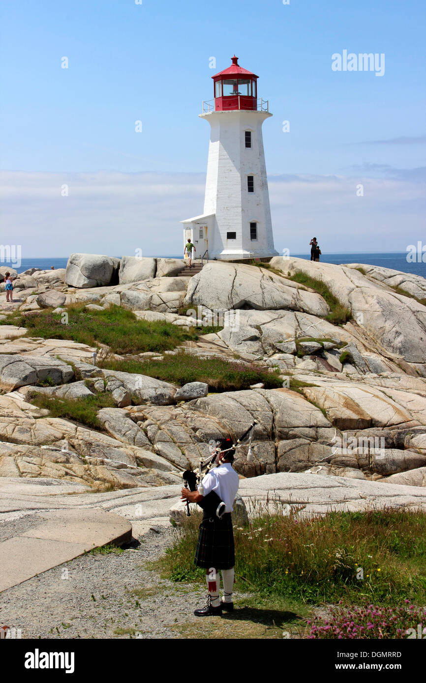 Peggy's Cove lighthouse, Halifax, Costa Atlantica, le province marittime, Nova Scotia, Canada Foto Stock