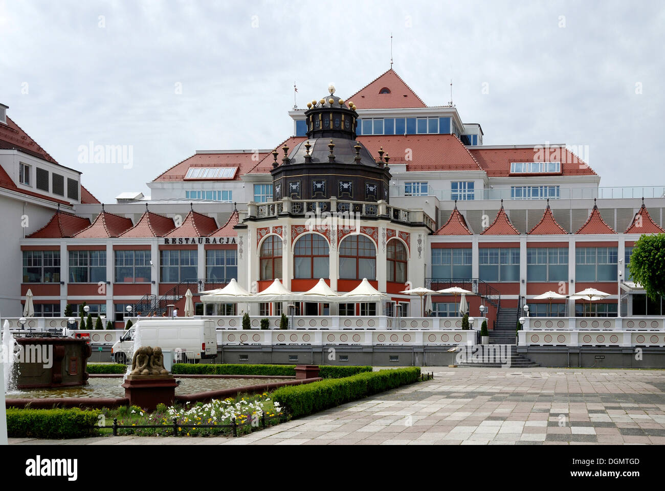 Spa casa nel Baltico polacco resort di Sopot. Foto Stock