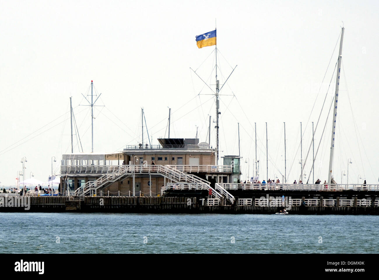 Pier nel Baltico polacco resort di Sopot. Foto Stock