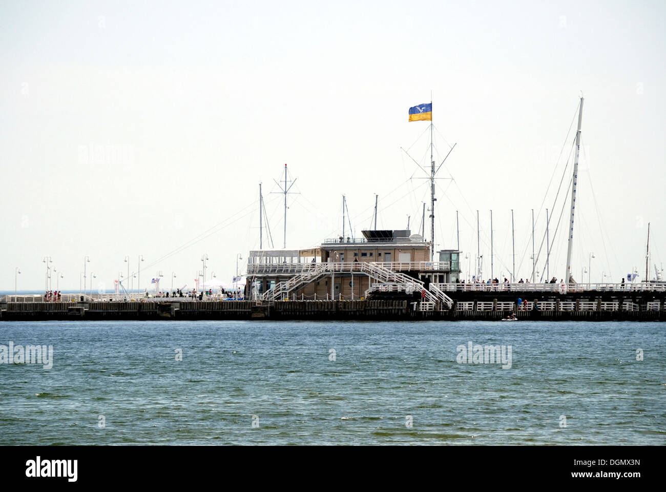 Pier nel Baltico polacco resort di Sopot. Foto Stock