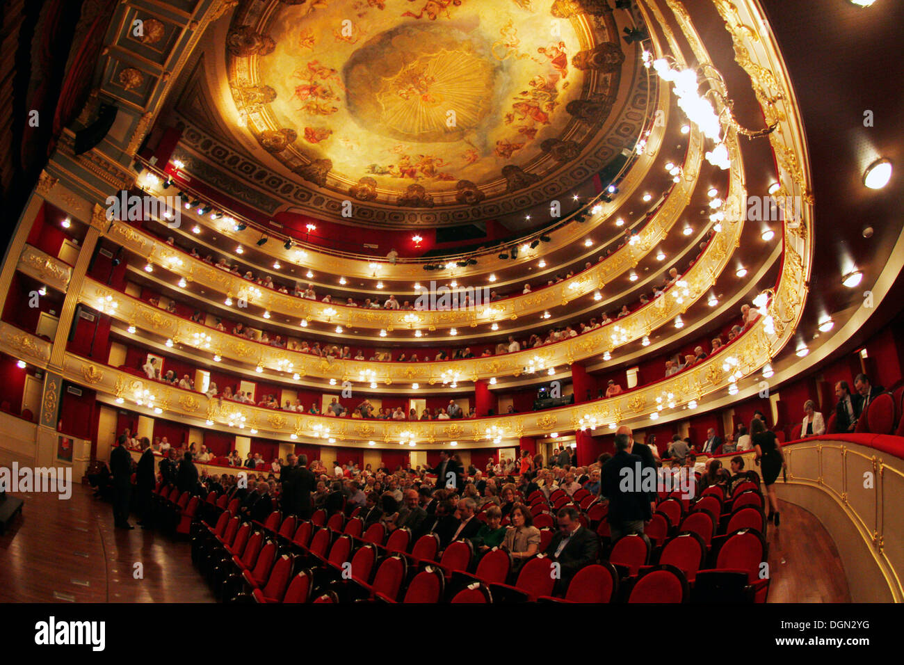 Vista parziale di Palma de Mallorca's Theatre. Foto Stock
