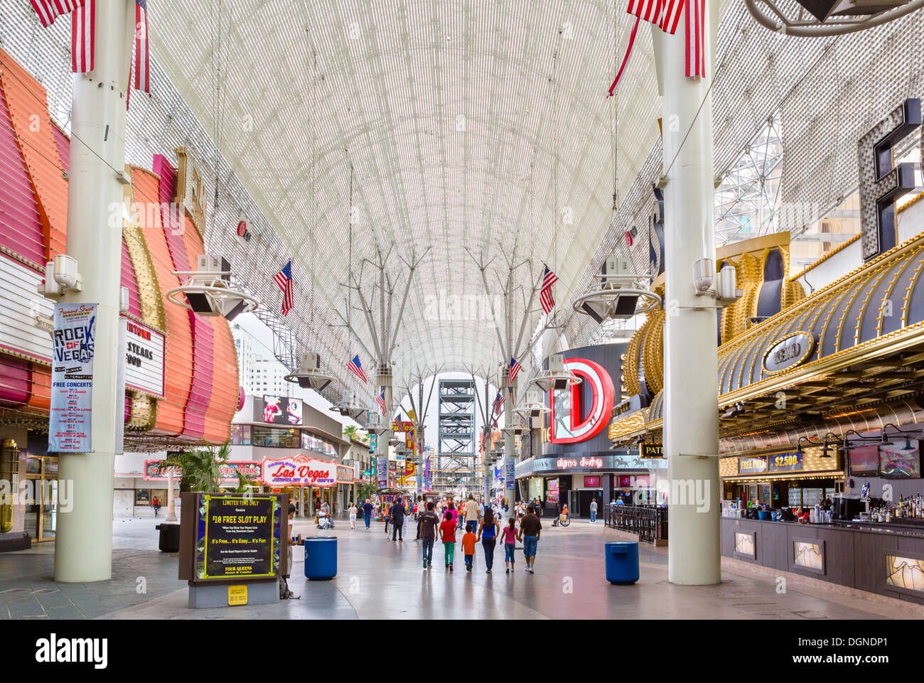 Fremont Street Experience in Downtown Las Vegas, Nevada, STATI UNITI D'AMERICA Foto Stock