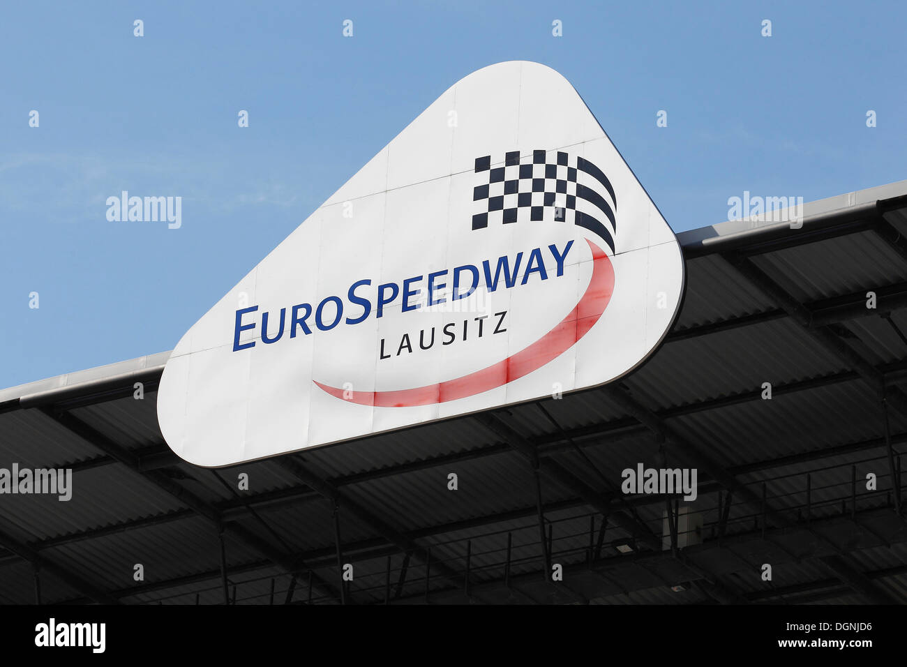 Segno, Euro Speedway Lausitz, noto anche come Lausitzring, Niederlausitz Foto Stock