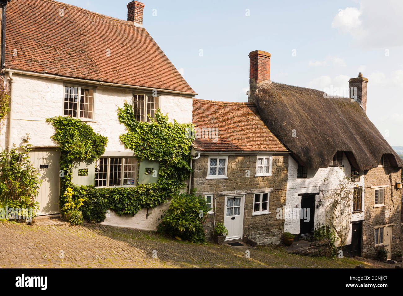 Vecchie case, Shaftesbury, Dorset, England, Regno Unito Foto Stock