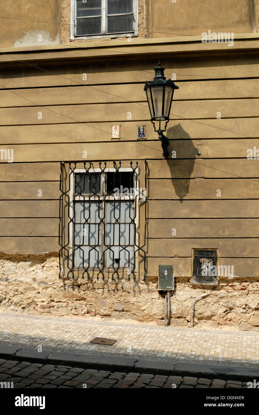 Vecchia facciata, Praga, Repubblica Ceca, Europa Foto Stock