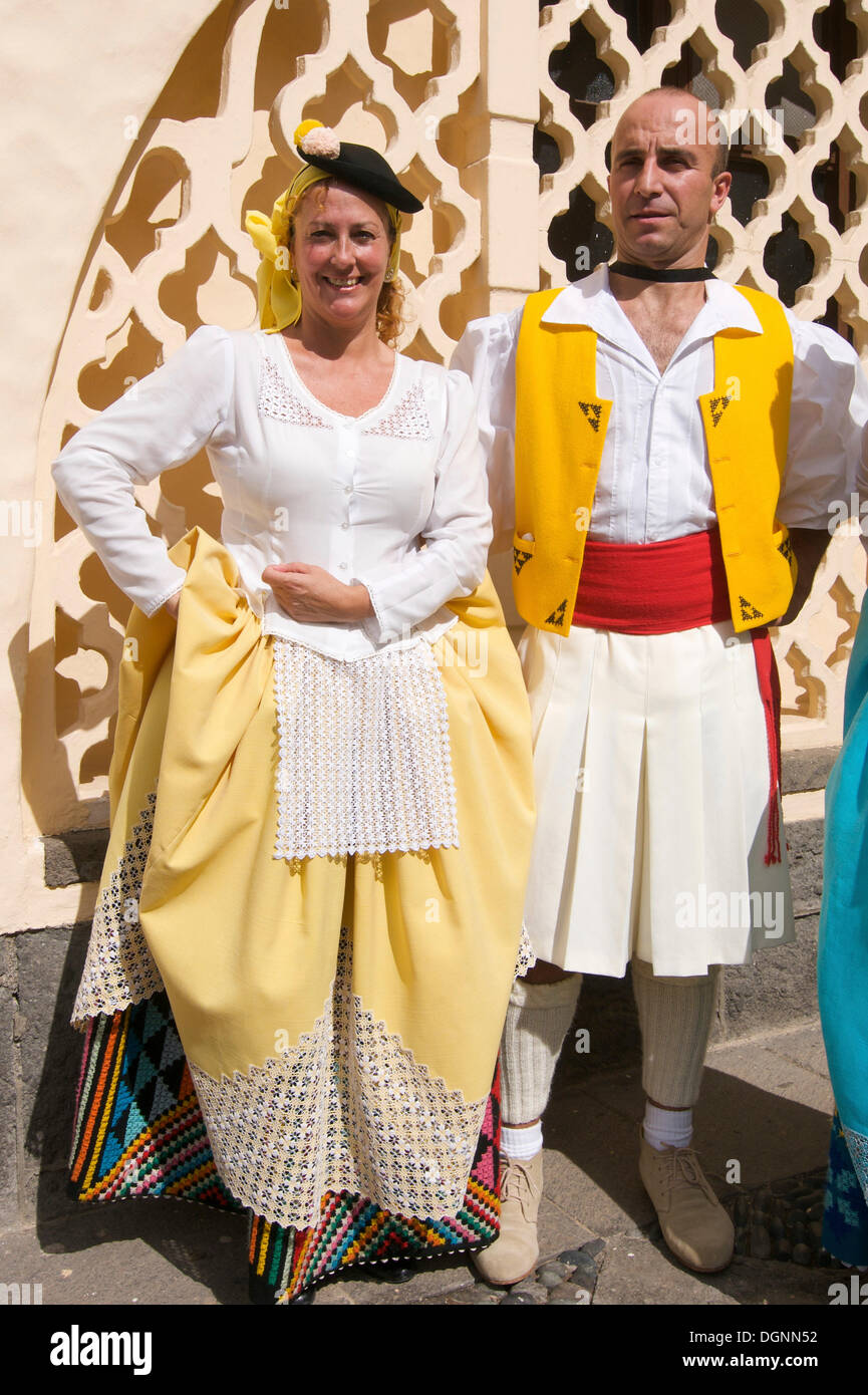 Costume tradizionale festival a Las Palmas Gran Canarie, Isole Canarie, Spagna Foto Stock