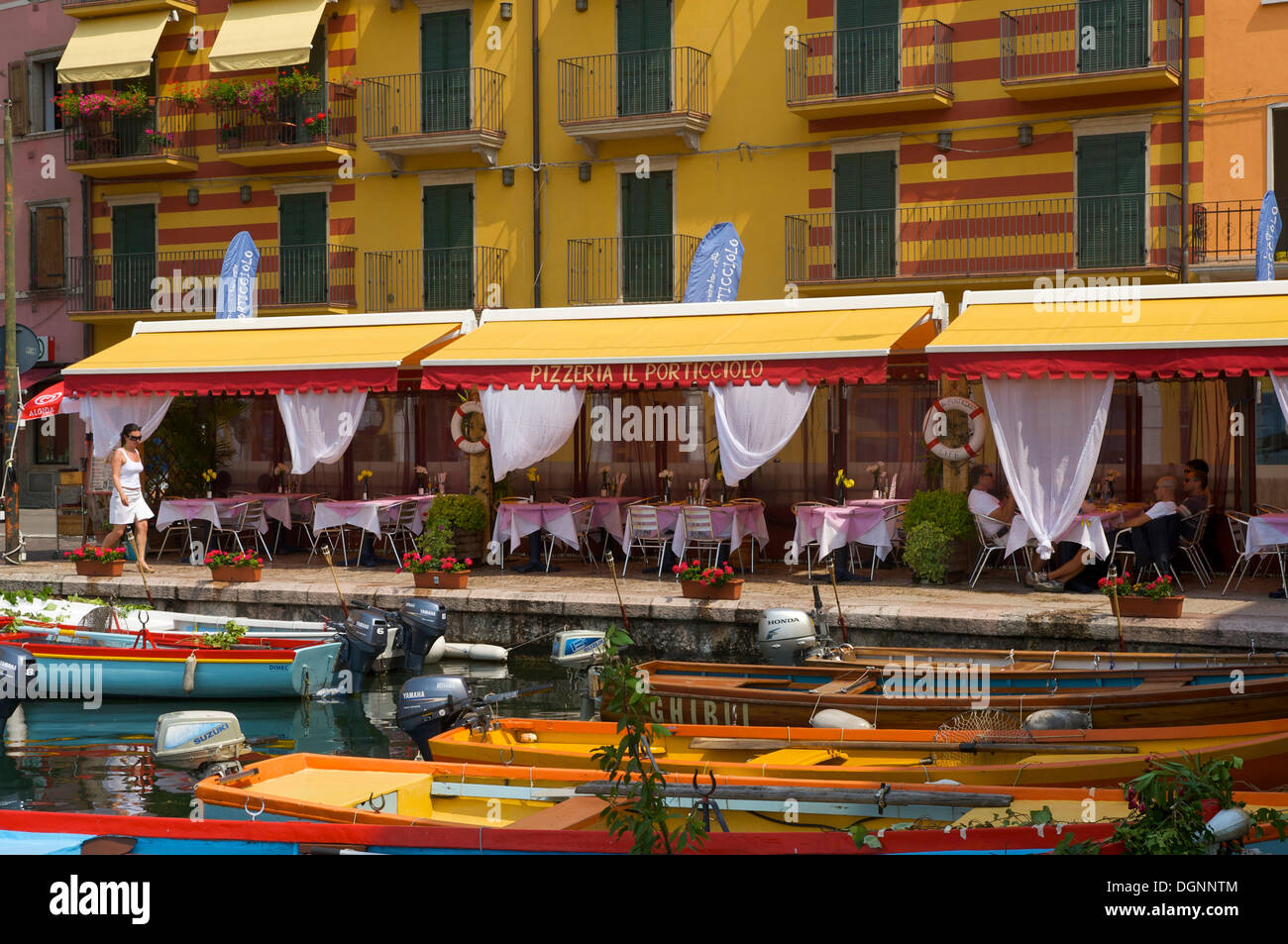 Castelletto di Brenzone sul Lago di Garda, Veneto, Italia, Europa Foto Stock