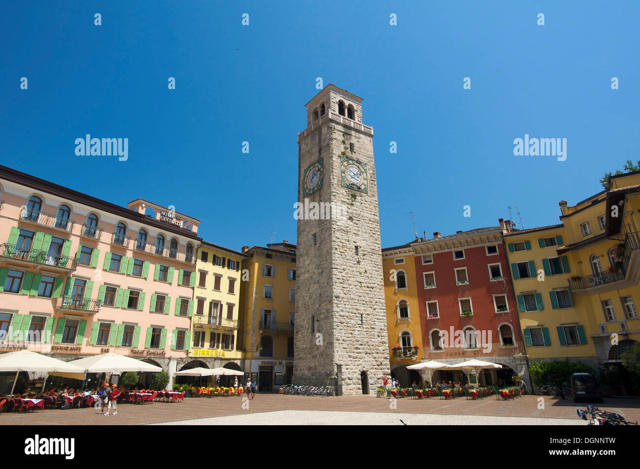 Riva del Garda sul Lago di Garda, provincia di Trento, Trentino, Italia, Europa Foto Stock